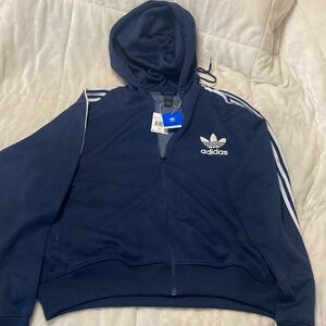 Adidas Men’s XXL Navy Blue Hoodie NWT